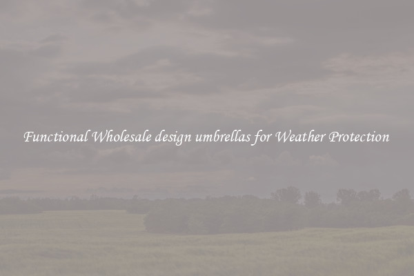 Functional Wholesale design umbrellas for Weather Protection 