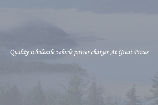 Quality wholesale vehicle power charger At Great Prices