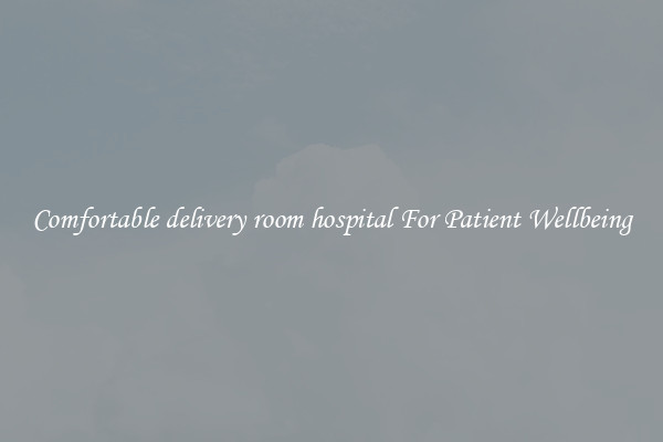 Comfortable delivery room hospital For Patient Wellbeing