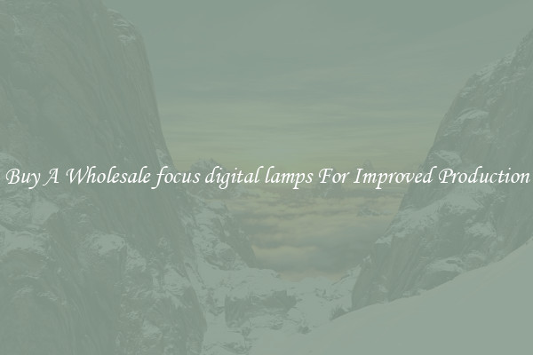 Buy A Wholesale focus digital lamps For Improved Production