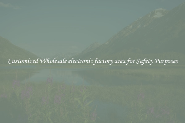 Customized Wholesale electronic factory area for Safety Purposes