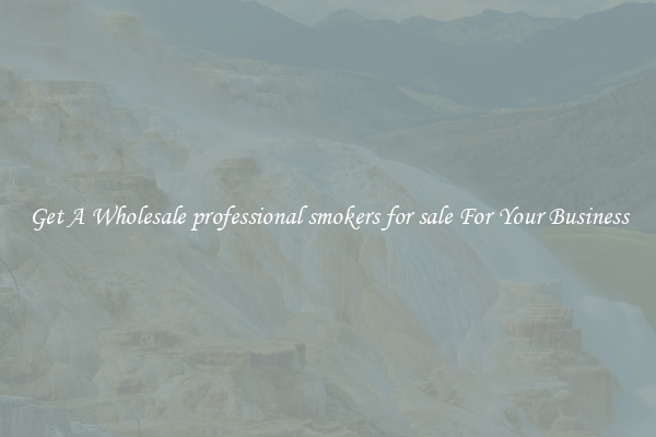 Get A Wholesale professional smokers for sale For Your Business