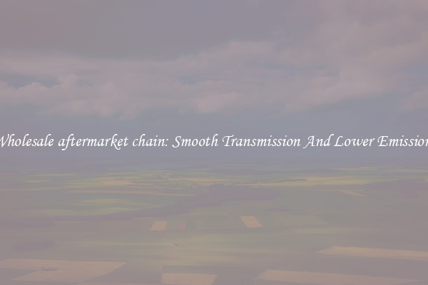 Wholesale aftermarket chain: Smooth Transmission And Lower Emissions