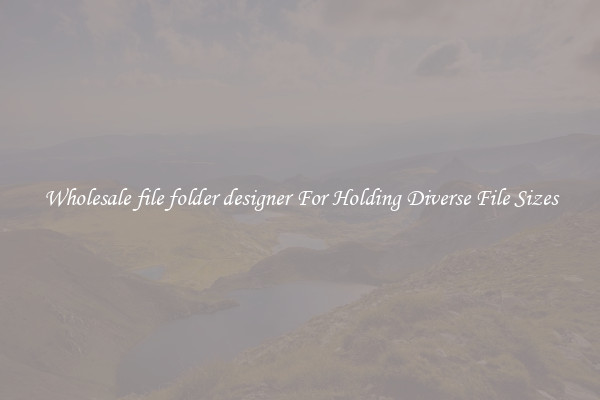 Wholesale file folder designer For Holding Diverse File Sizes